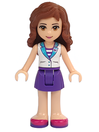 Минифигурка Lego Friends Olivia (Light Nougat) - Dark Purple Skirt frnd111 U